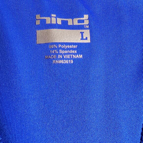 Hind Womans size L Sleeveless Racerback Performance Tank Top Blue Activewear - Picture 6 of 8